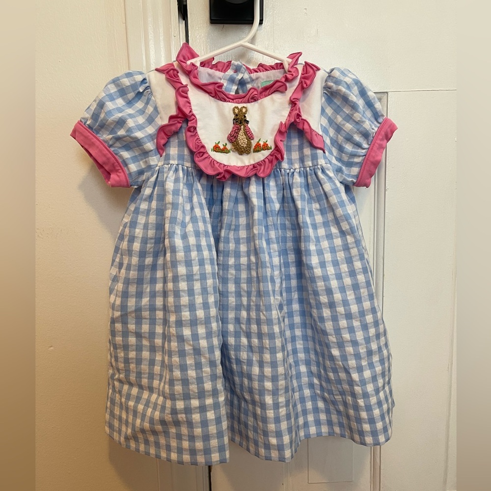 Smocked Flamingo Easter Dress - 18M